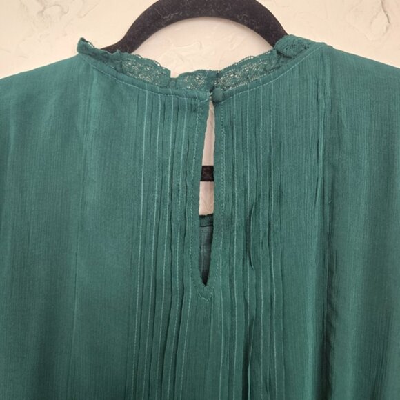 Boden Emerald Green Yoke Pleated Shift Dress - Picture 6 of 12